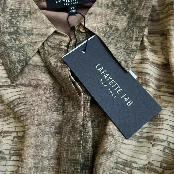 Lafayette 148 New York Long Sleeve Button Down Top - Picture 5 of 10